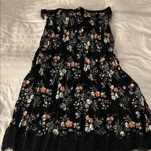GAP Black Dress with Floral Design